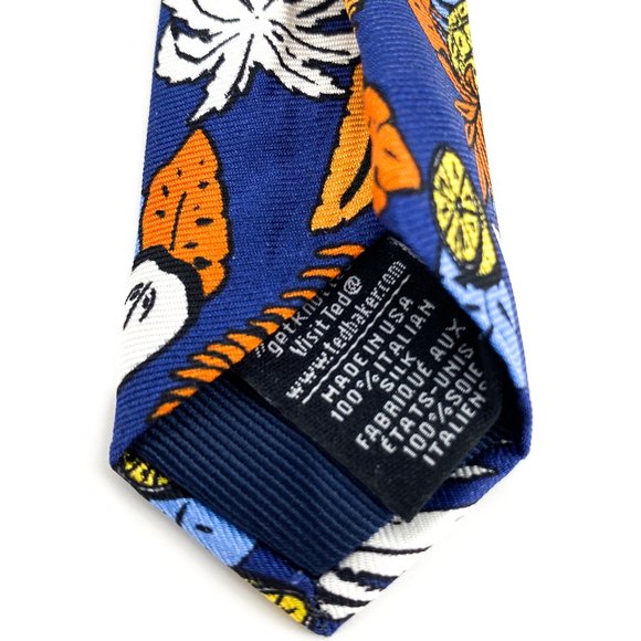 TED BAKER London Palm & Fruit Silk Print Tie NWOT - Picture 13 of 16